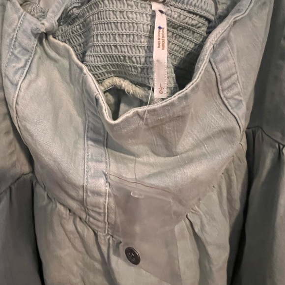 Nwot | Free People About You Denim Babydoll Tunic Dress Top | Large - Picture 7 of 7